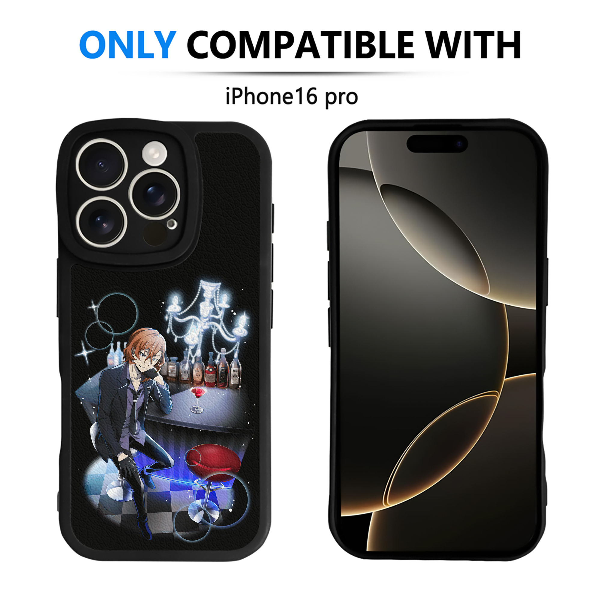 （画像用） 文豪ストレイドッグス Bungo Stray Dogs 【iPhone 16シリーズ対応】シリコンスマホケース（レザー調） 材質：シリコン
